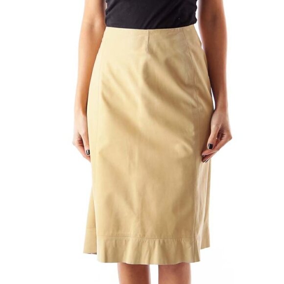 Faconnable Cream A Line Skirt - Picture 1 of 3